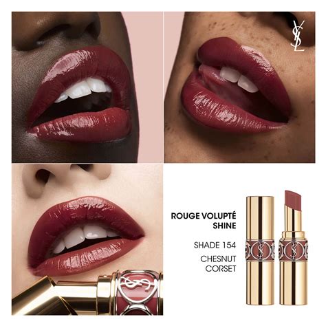 ysl rouge volupte shine 154|rouge volupté shine lipstick balm.